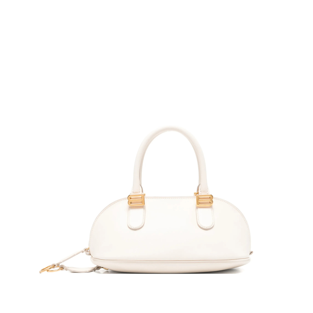 Balenciaga Bolero Bowling Bag Mini In Cream