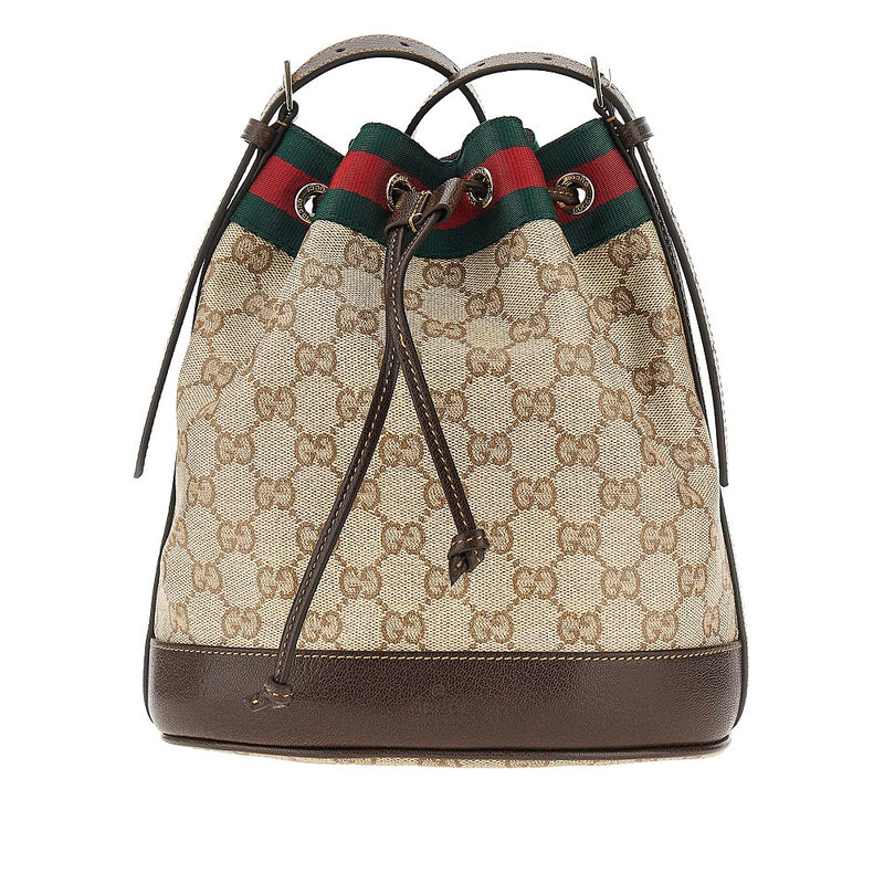 Mini bucket bag in tessuto GG spalmato