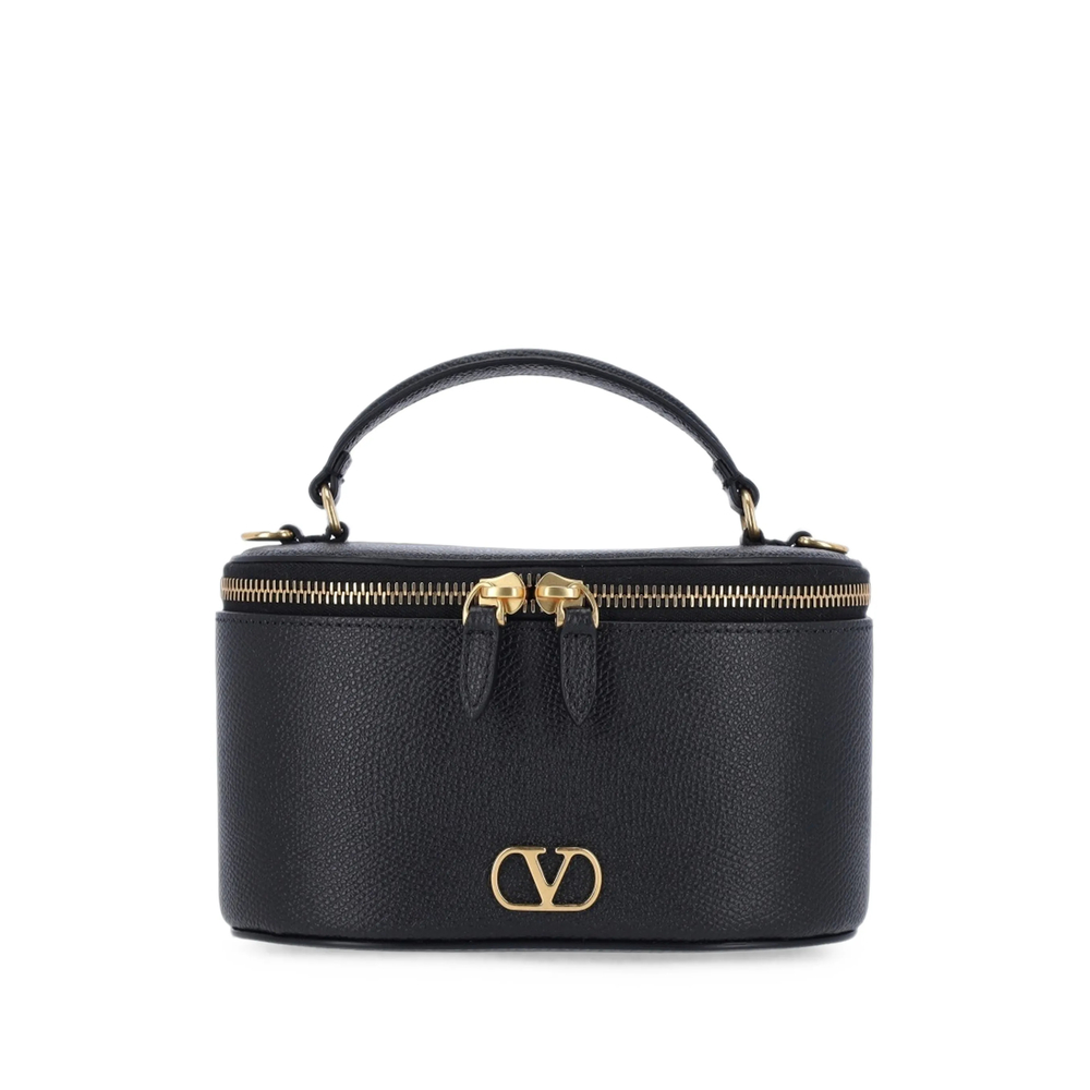 Valentino Garavani VLogo Signature Mini Vanity Bag In Grainy Calfskin