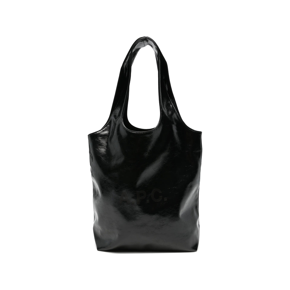 A. p.c. Logo-print Patent-finish Tote Bag