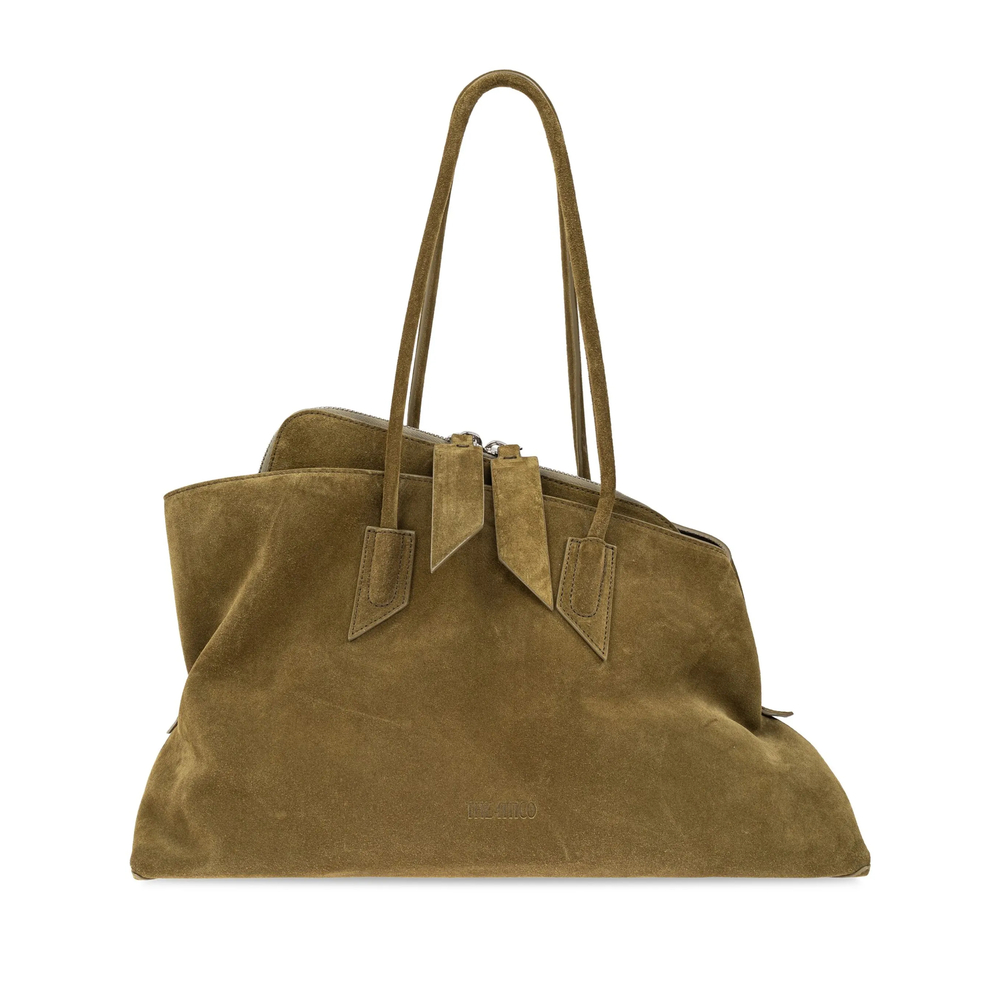 The Attico La Passeggiata Asymmetrical Suede Tote Bag