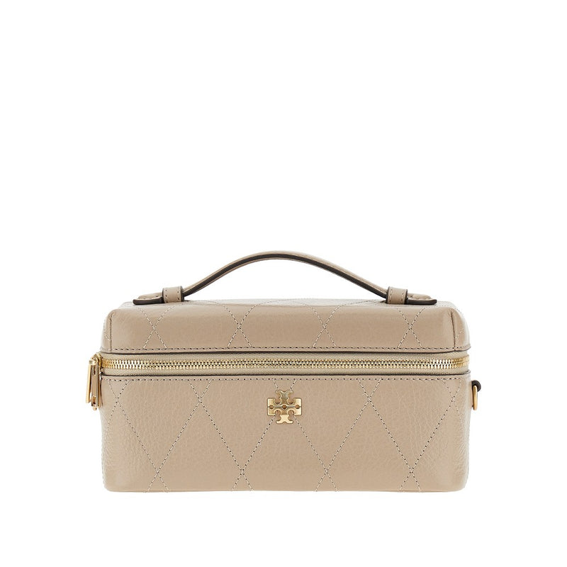 Beauty case bag 'Charlie' in pelle trapuntata