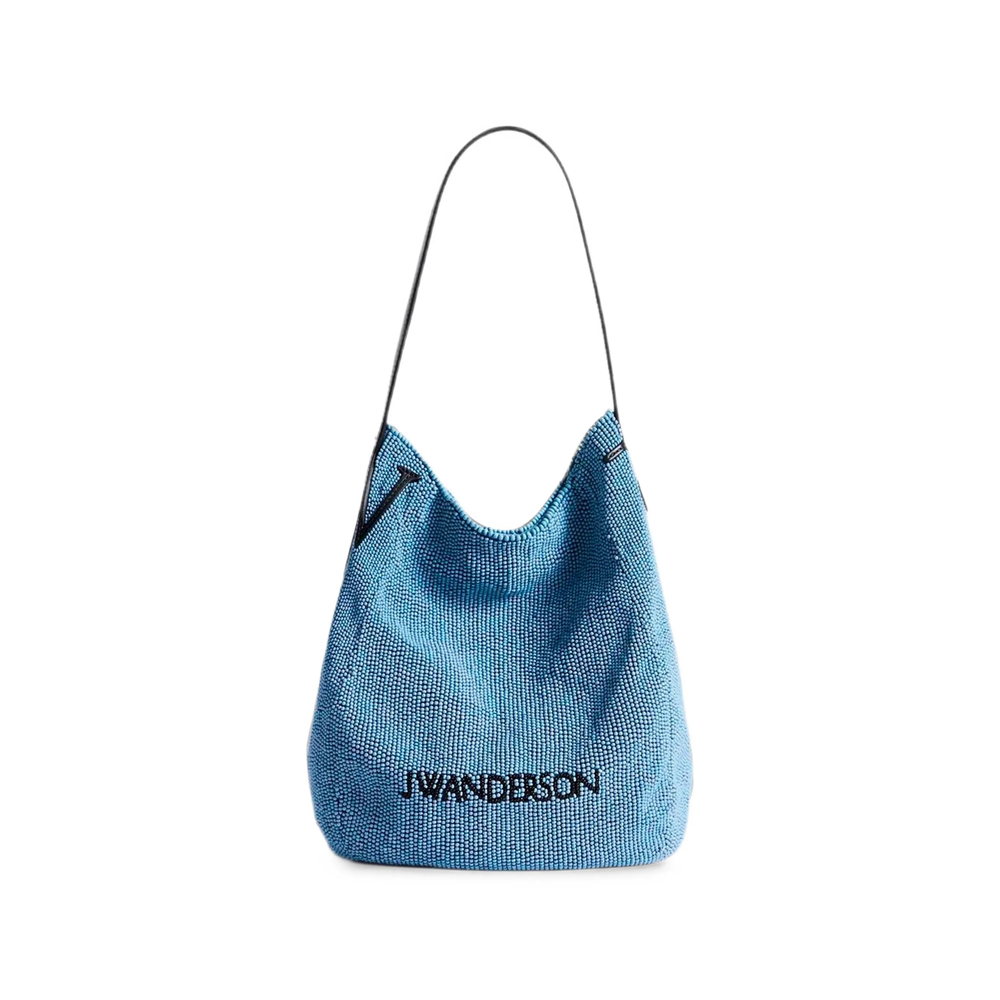 Jw Anderson Small Beaded Bulb Bag In Blue