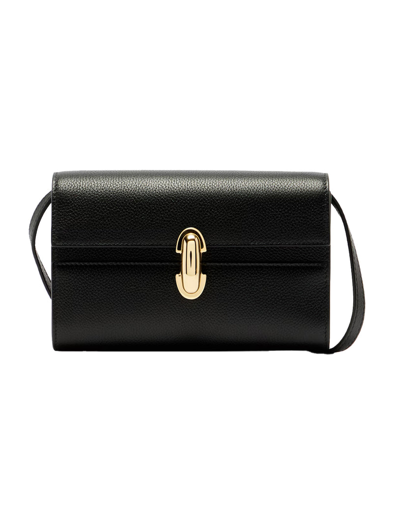 Savette symmetry mini bag in grained leather Black