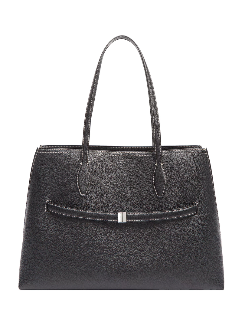 Toteme Leather Lounge Tote Black