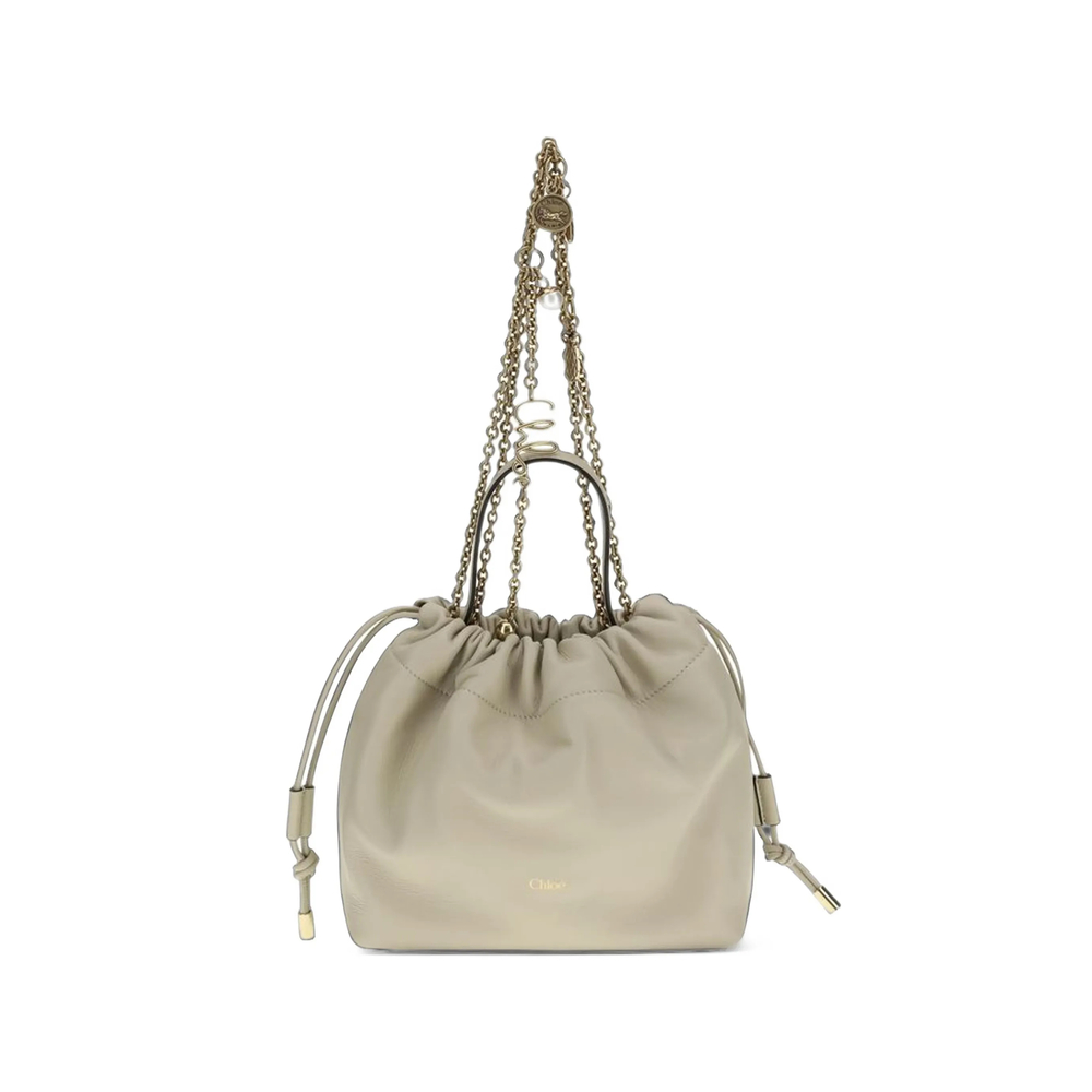 Chloé Small Icons Drawstring Chain-link Shoulder Bag