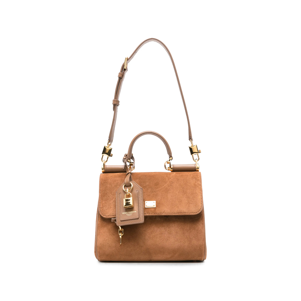 Dolce & Gabbana Small My Sicily Handbag In Split Calfskin