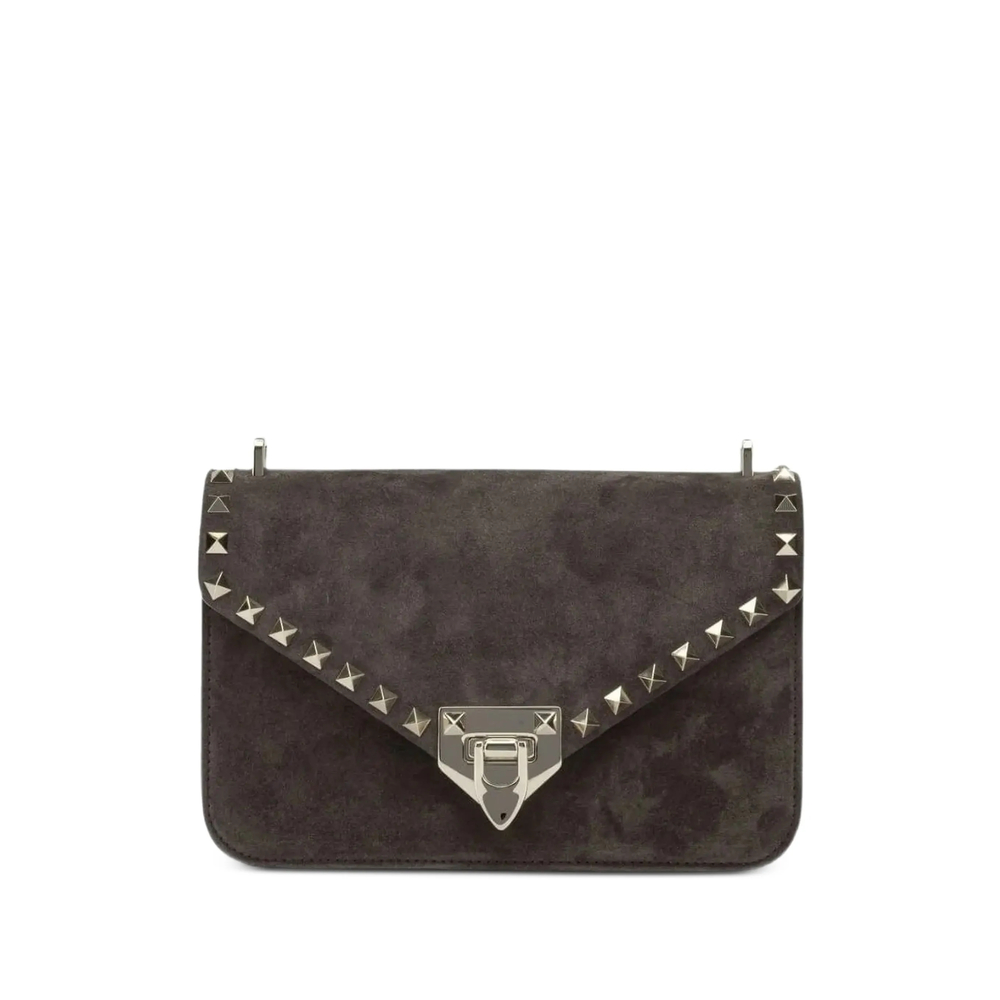 Valentino Garavani Rockstud Small Suede Shoulder Bag