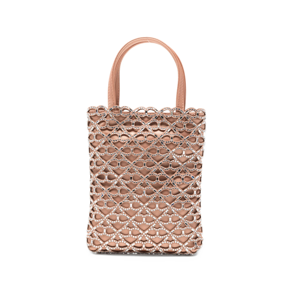 Anya Hindmarch Crystal-embellished Satin Mini Bag