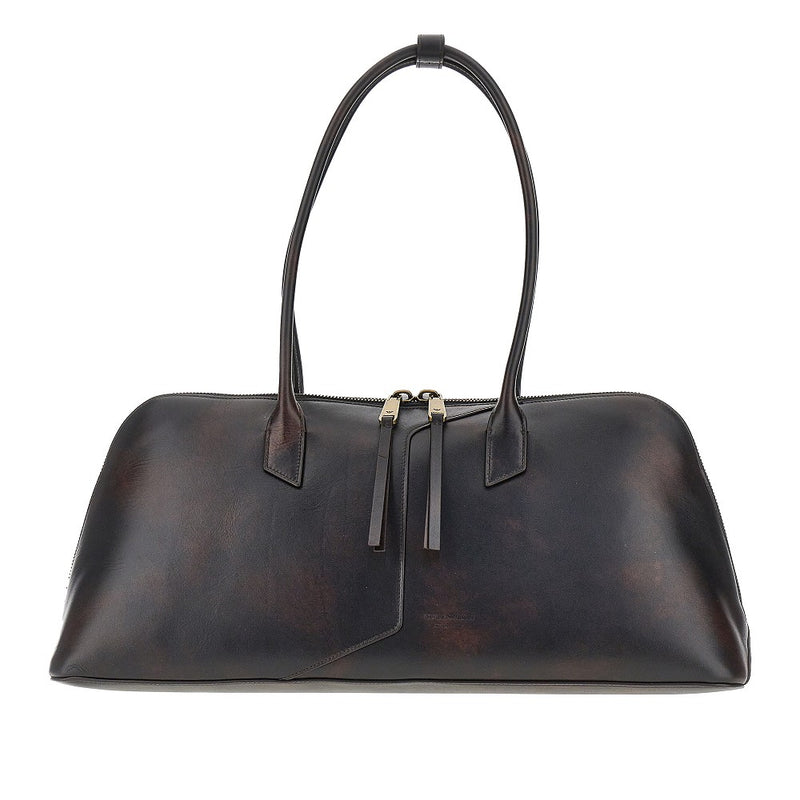 Borsa a spalla in pelle effetto vintage