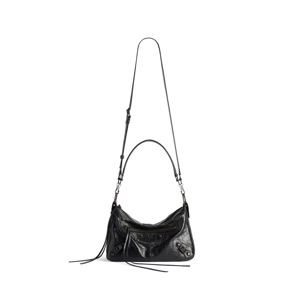 Balenciaga Le City Moto Small Bag In Black