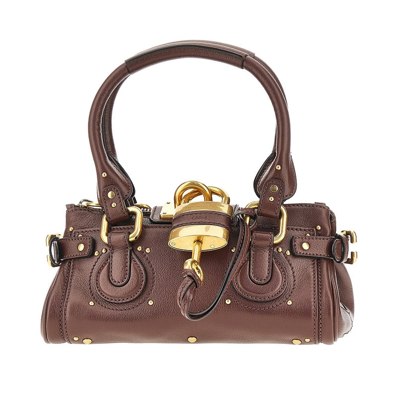 Borsa 'Paddington' piccola in pelle granata