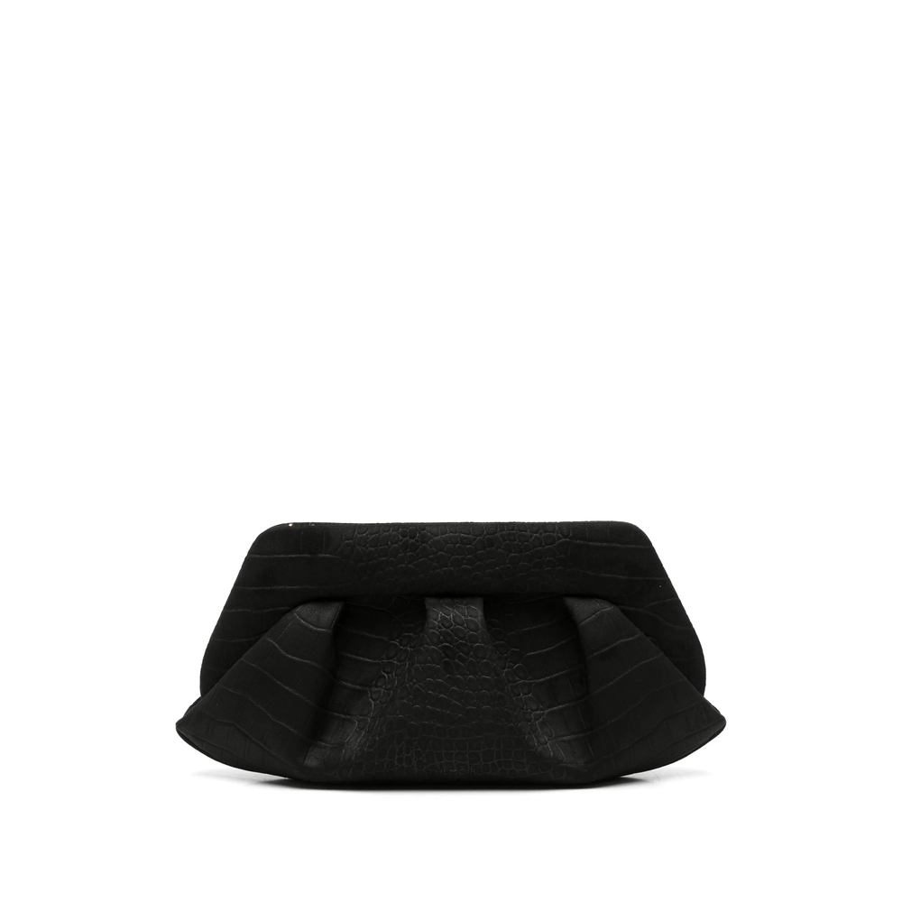 Themoirè Crocodile-effect Bios Clutch Bag