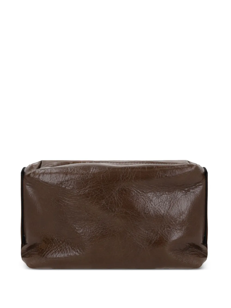 Uma Wang Structured Cross-Body Leather Bag Black/Mustard