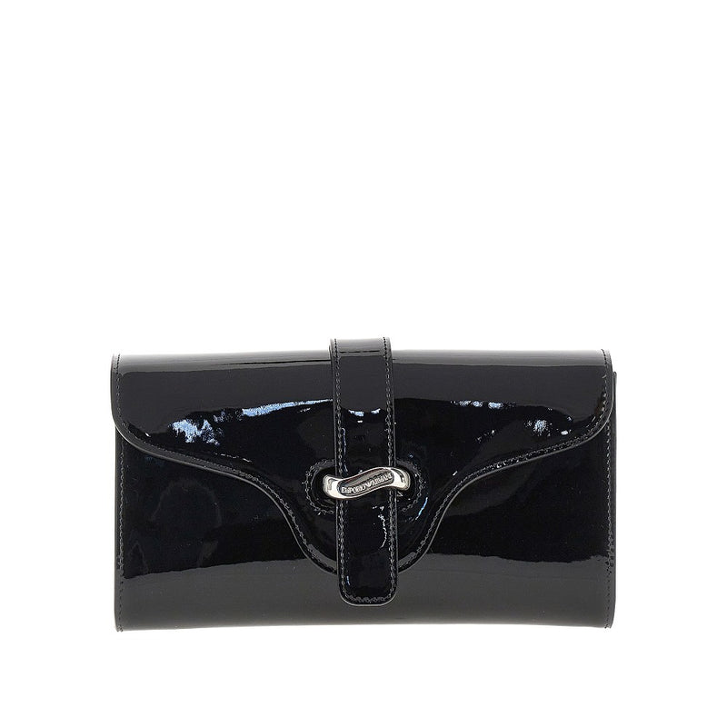 Clutch in pelle verniciata con catena