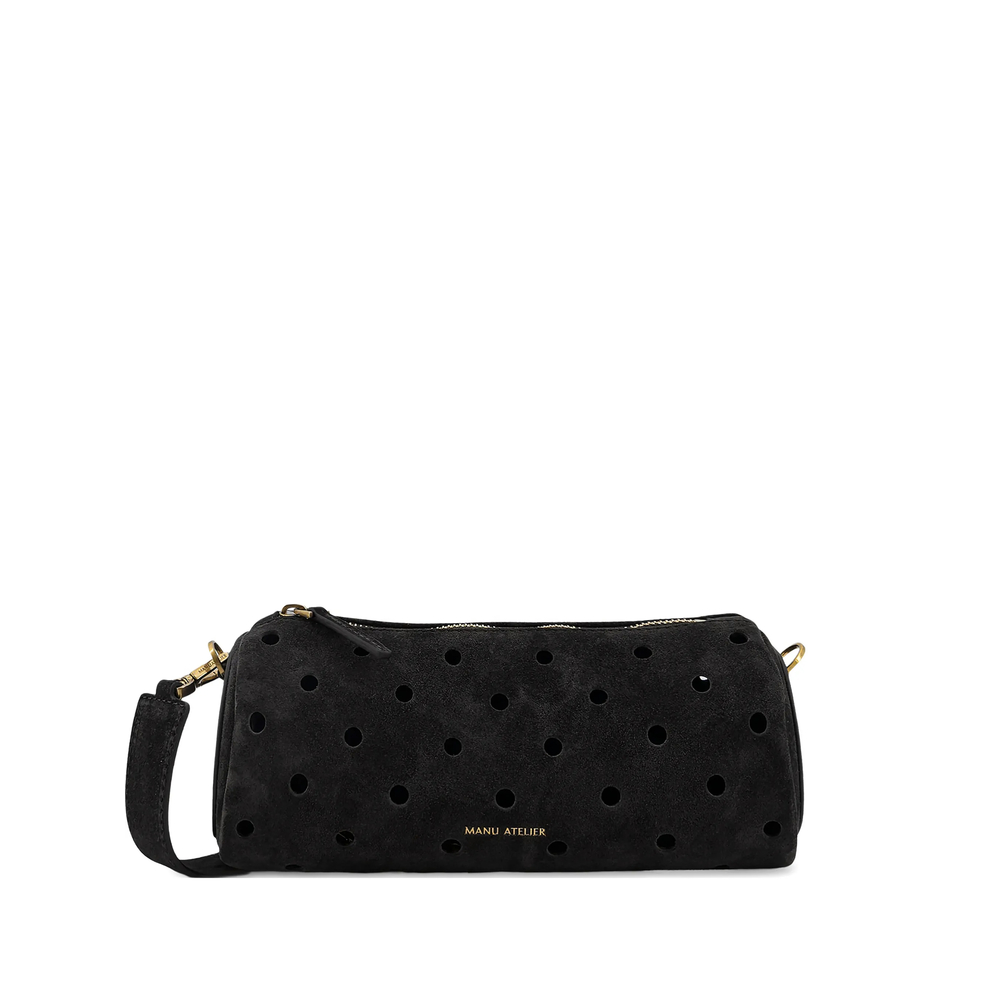 Manu Atelier Mini Cylinder Perforated Shoulder Bag