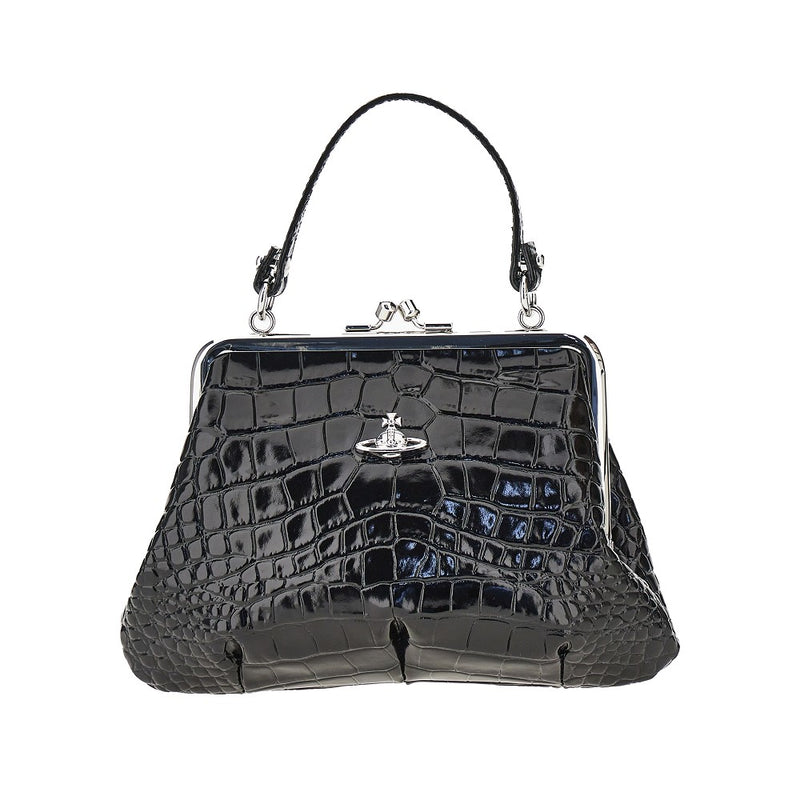 Mini bag 'Granny Frame' in pelle stampa cocco