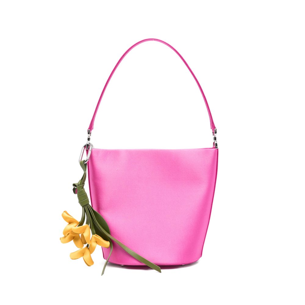 Self-portrait Satin Bucket Bag