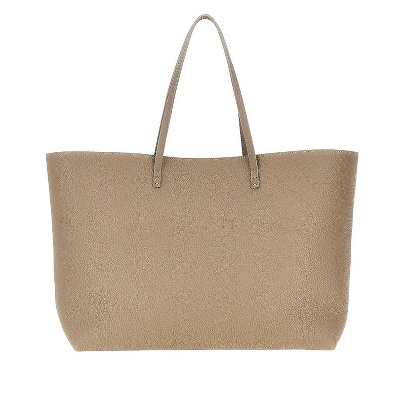 Borsa Shopping 'Roll' media in pelle granata