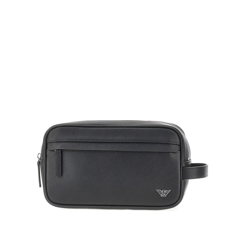 Beauty case in pelle Saffiano sintetica