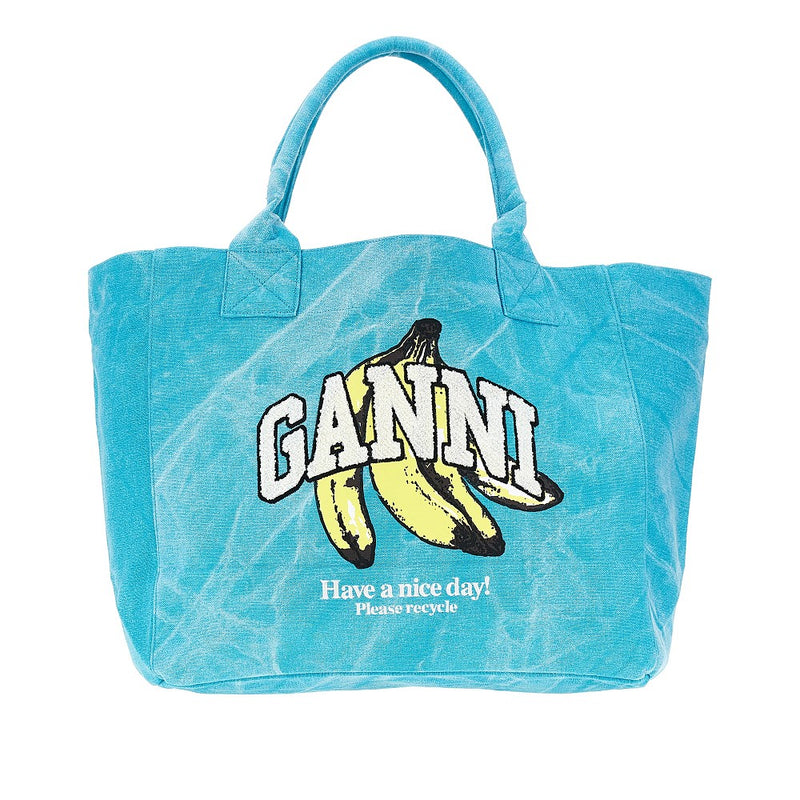 Borsa Shopping con stampa Banana