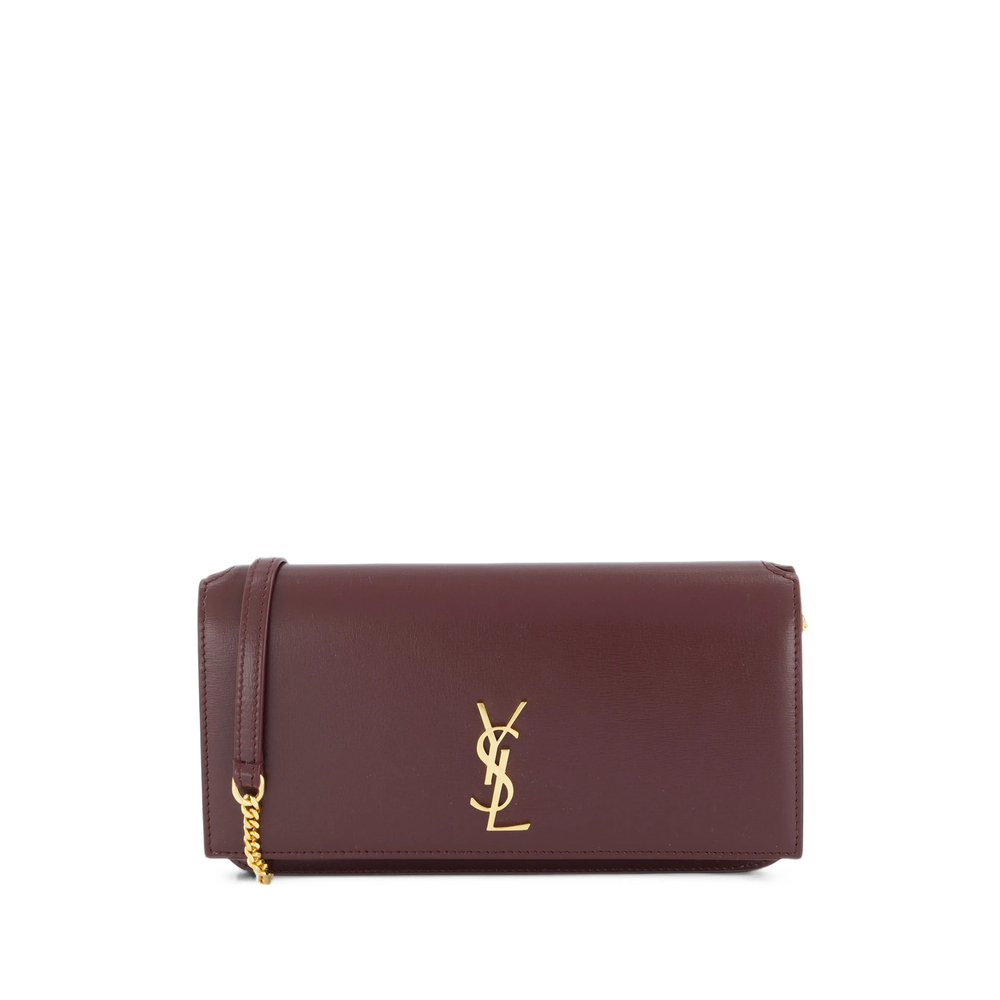 Saint Laurent Cassandre Phone Holder In Smooth Leather
