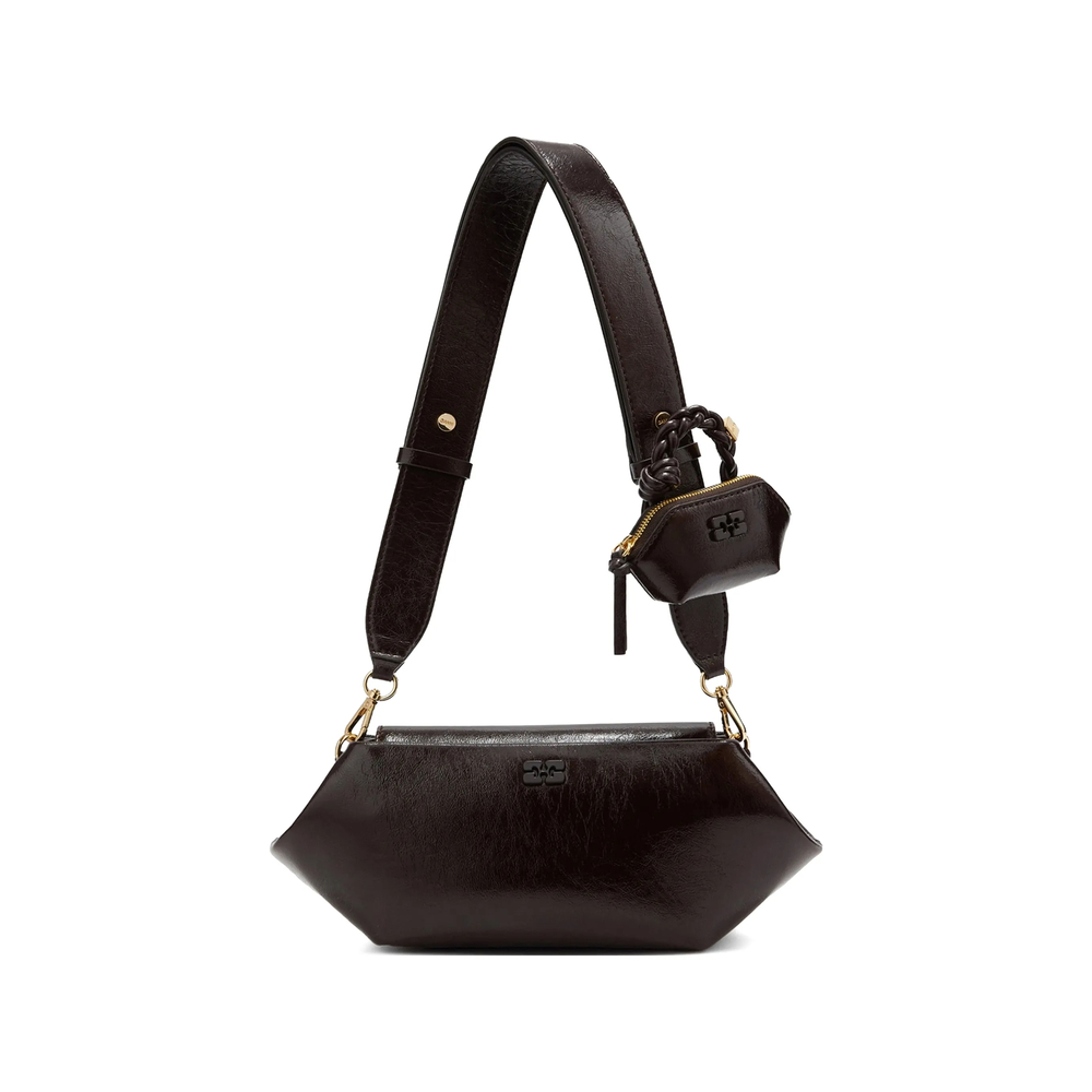 Ganni Patent-finish Shoulder Bag