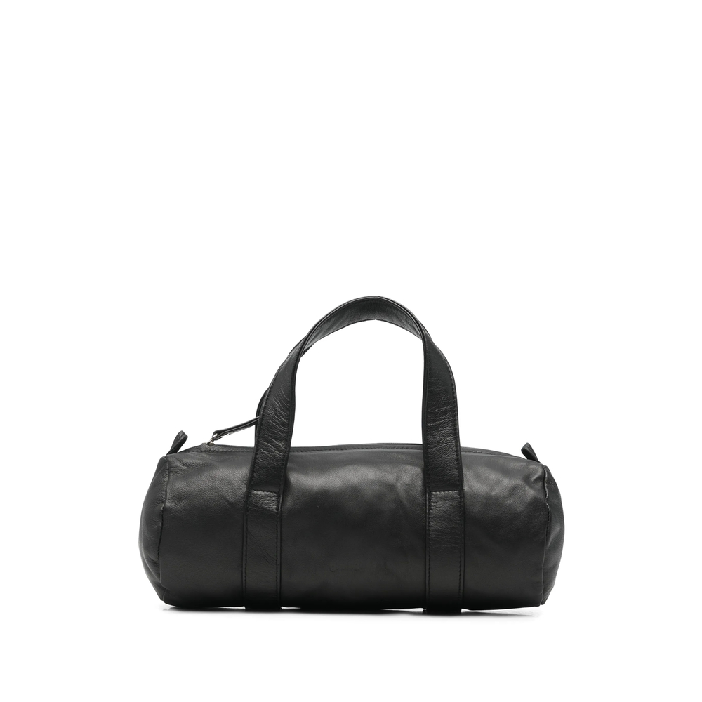 Gimaguas Barrel-shaped Leather Tote Bag