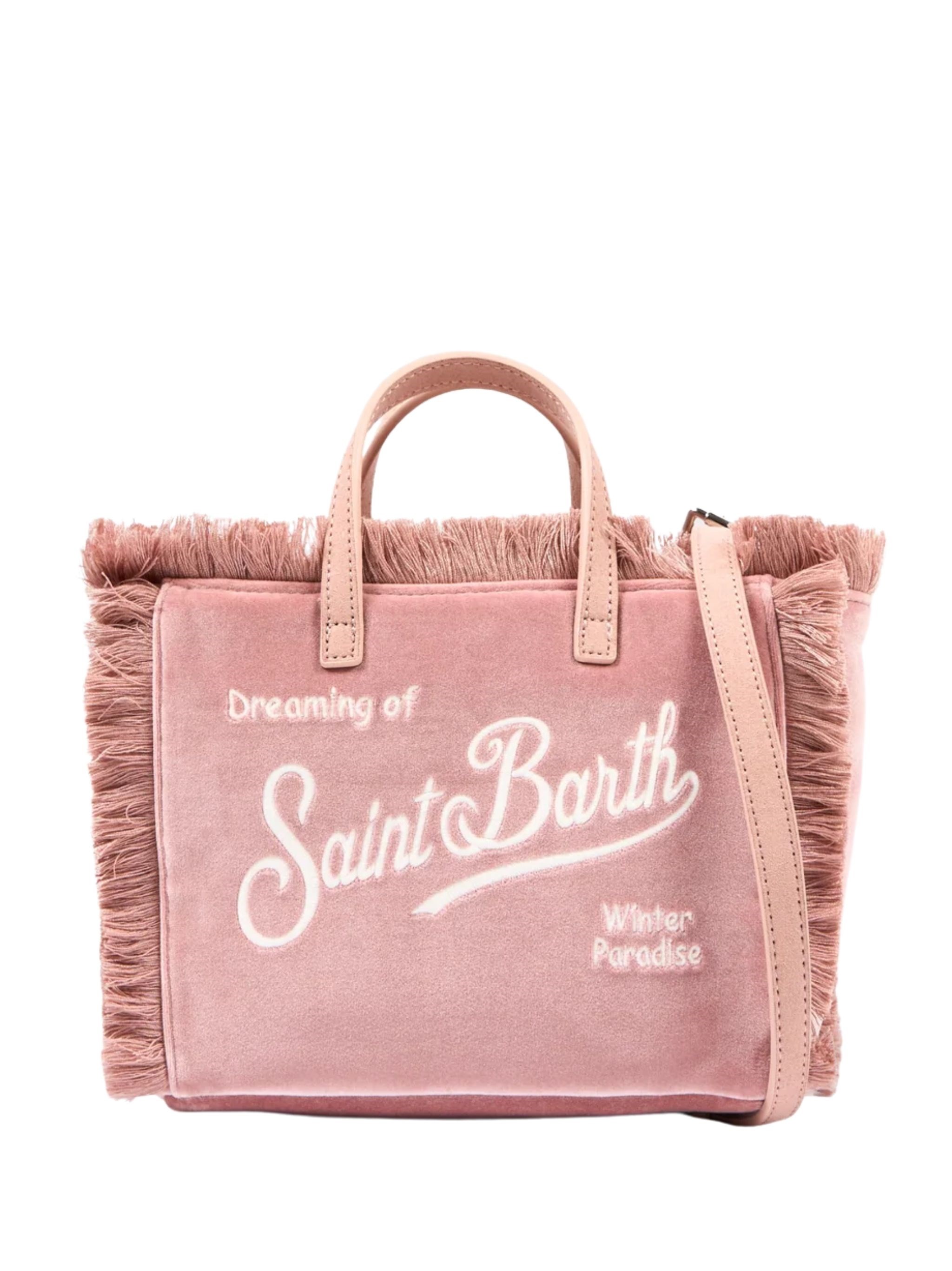 MC2 SAINT BARTH KIDS Handbag Velvet Pink "Vanity" Mini Tote Bag