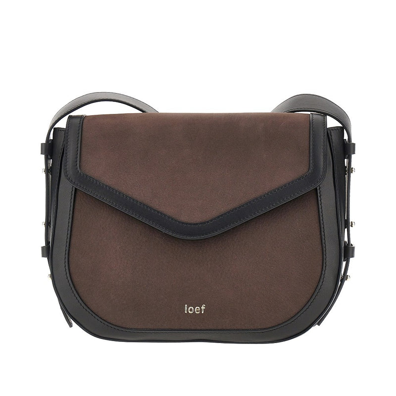 Borsa a tracolla 'Arc' in pelle nabuk
