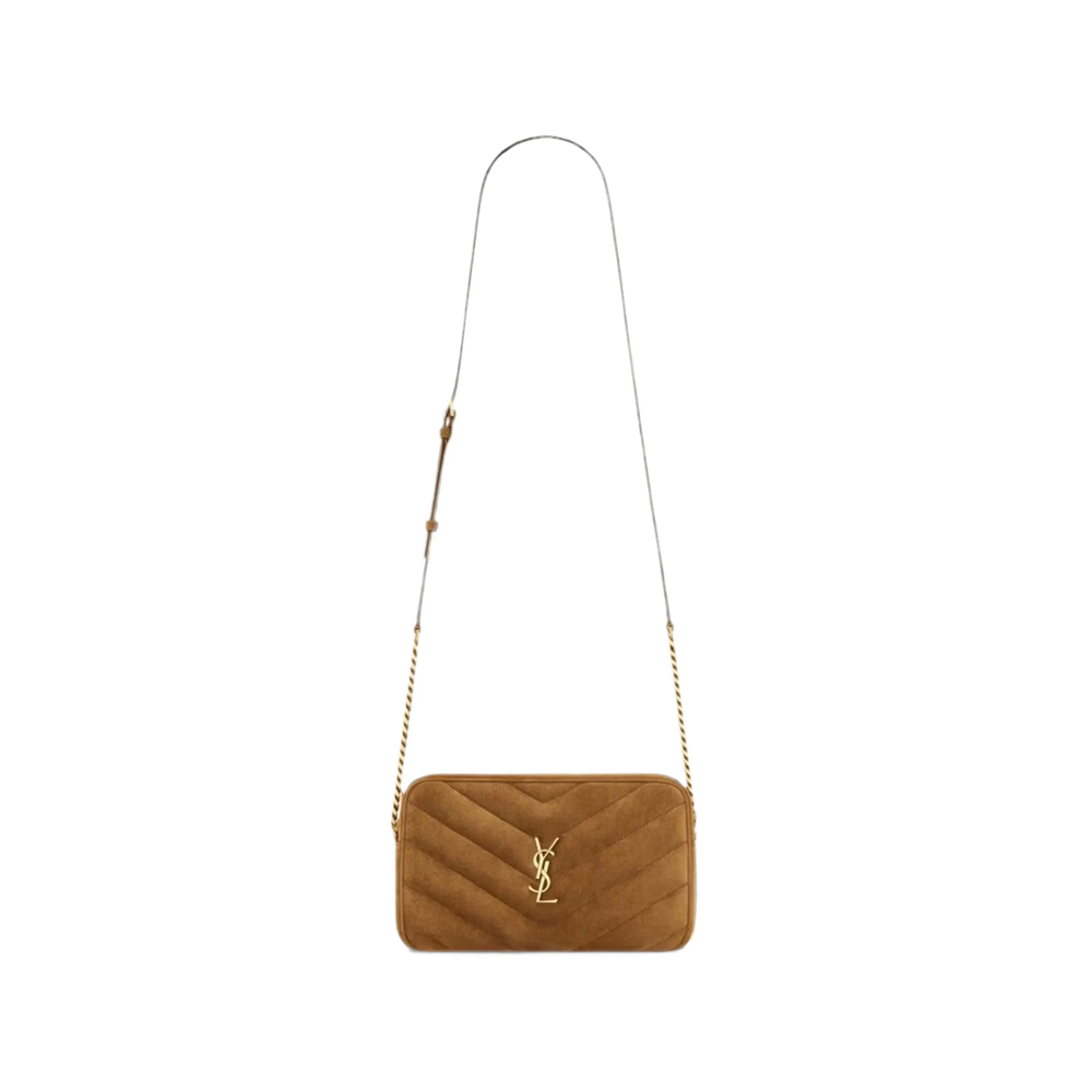 Saint Laurent Loulou Camera Bag In Matelassé Suede