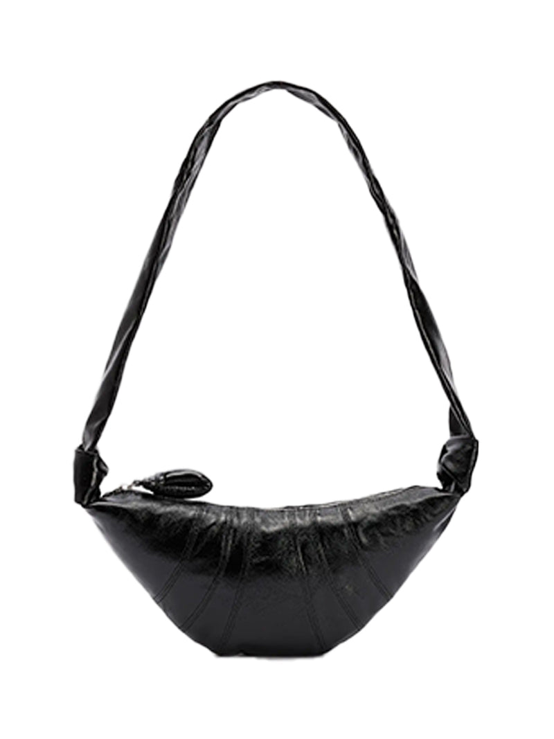 Lemaire Small Coated Croissant Bag Black