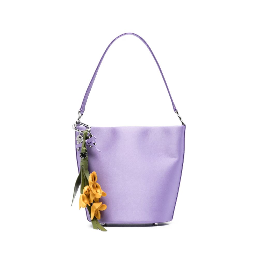 Self-portrait Satin Bucket Bag