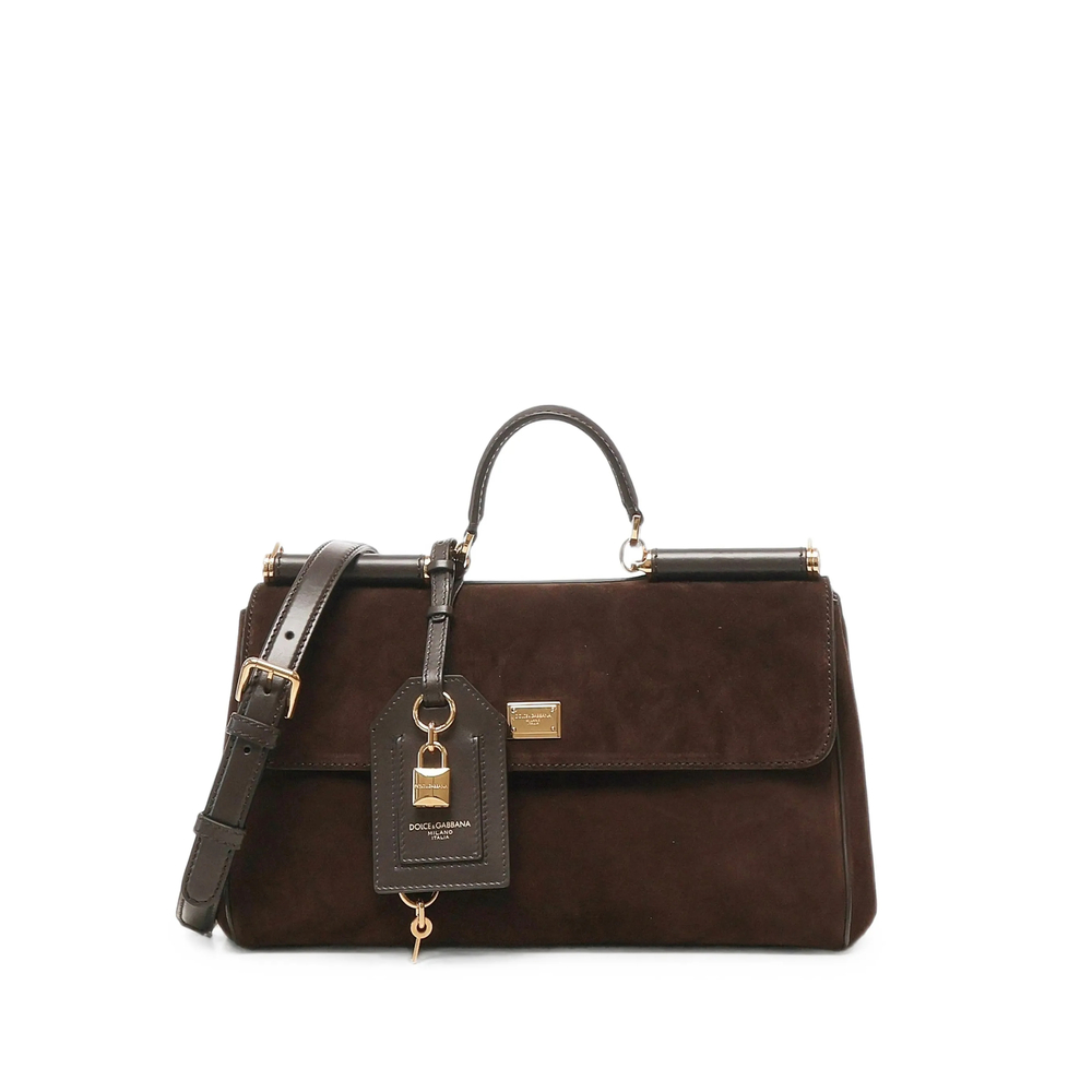 Dolce & Gabbana Medium My Sicily Handbag In Split Calfskin