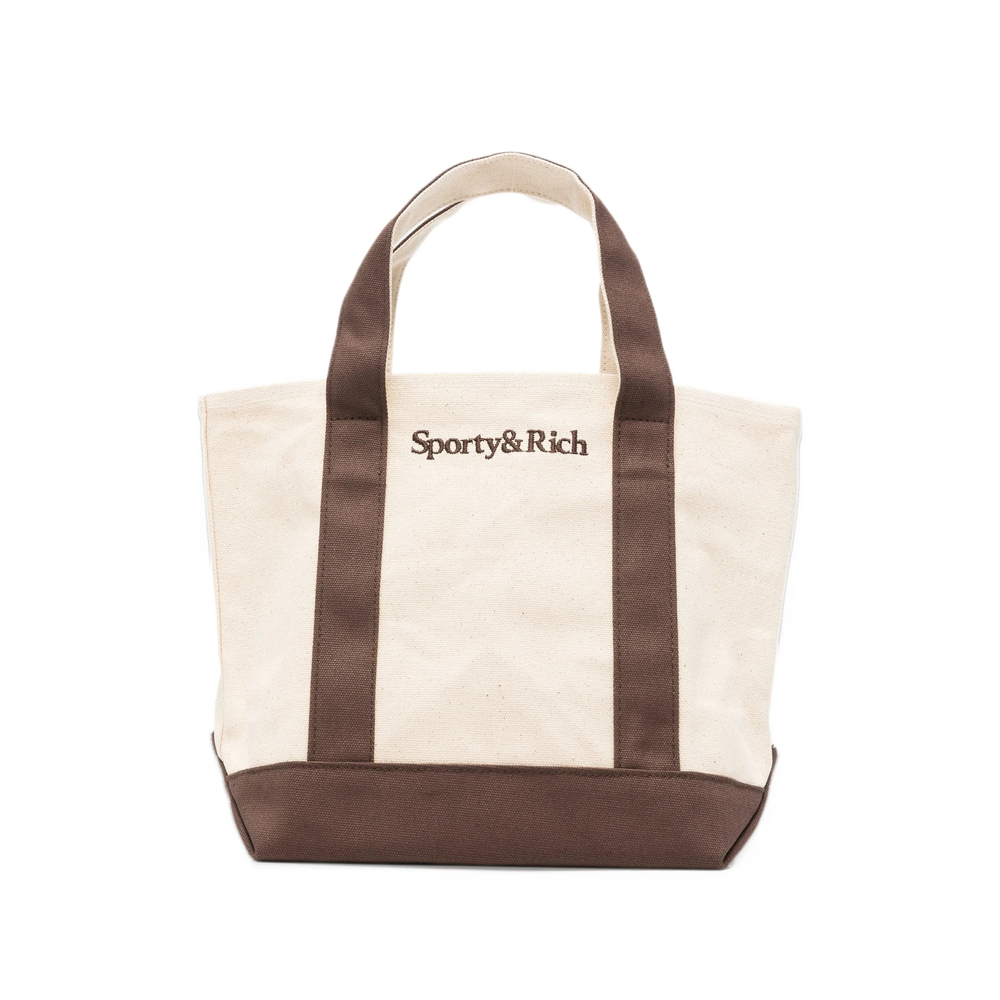 Sporty & Rich Mini Logo-embroidered Tote Bag