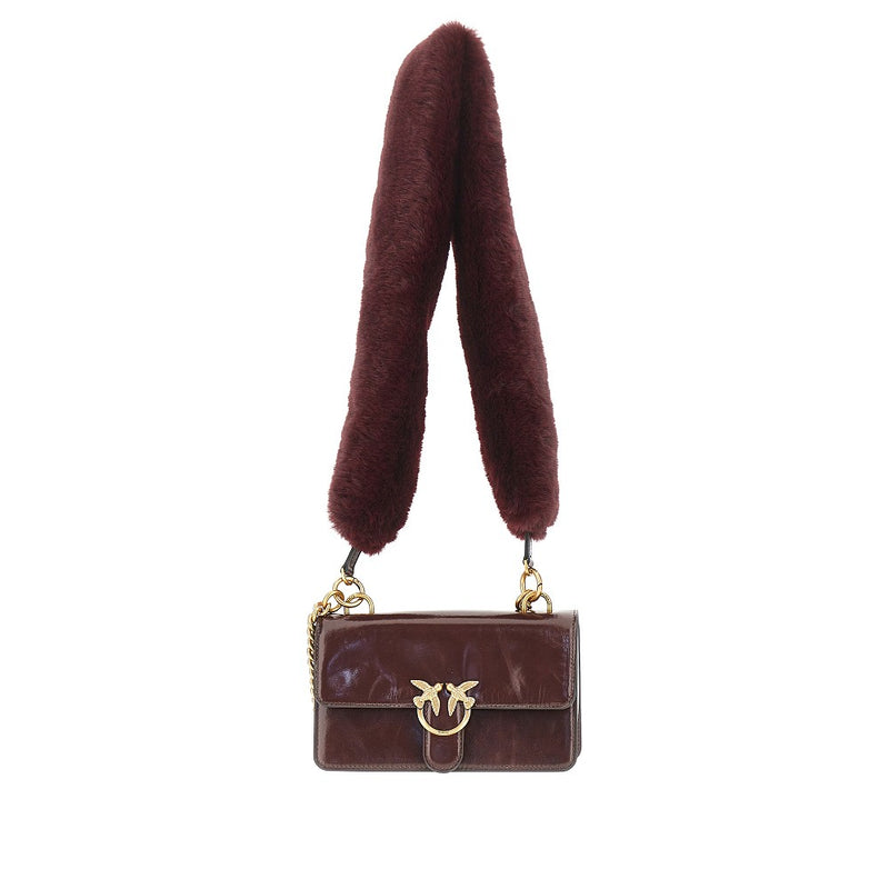 Borsa 'Love One' con tracolla in ecopelliccia
