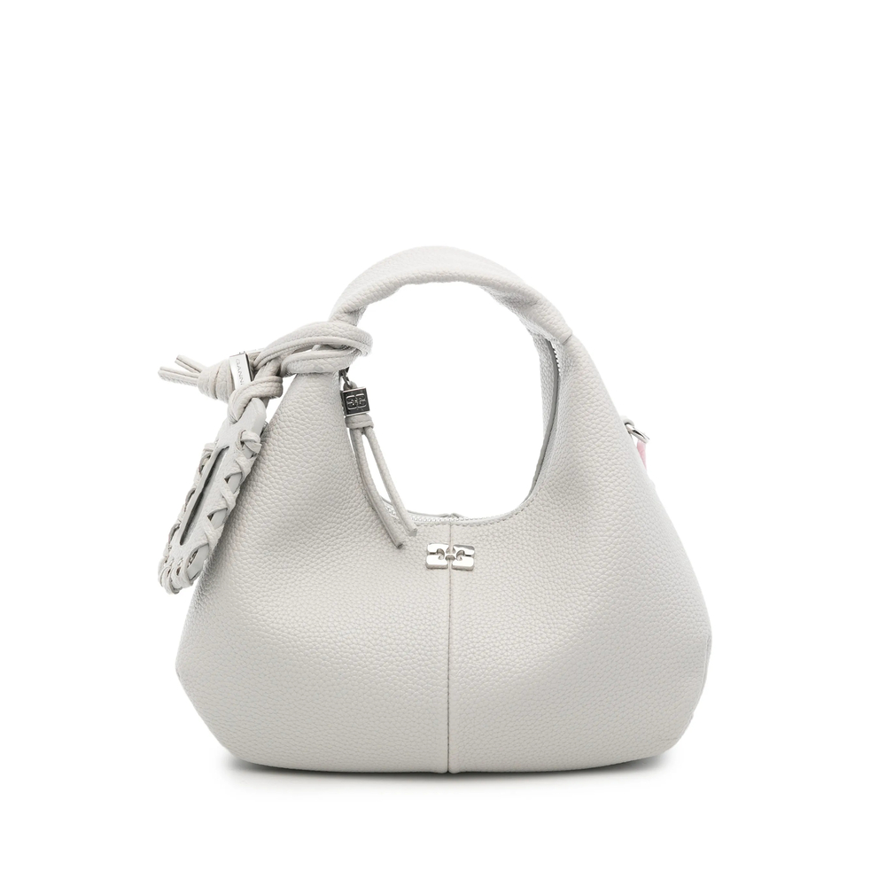 Ganni Mini Grained Leather Tote Bag
