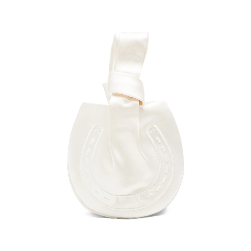 Anya Hindmarch Horseshoe-motif Satin Clutch Bag