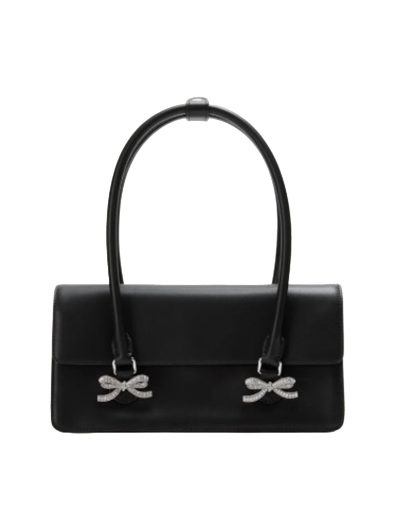 Self-Portrait Black Soft Leather Shoulder Bag
